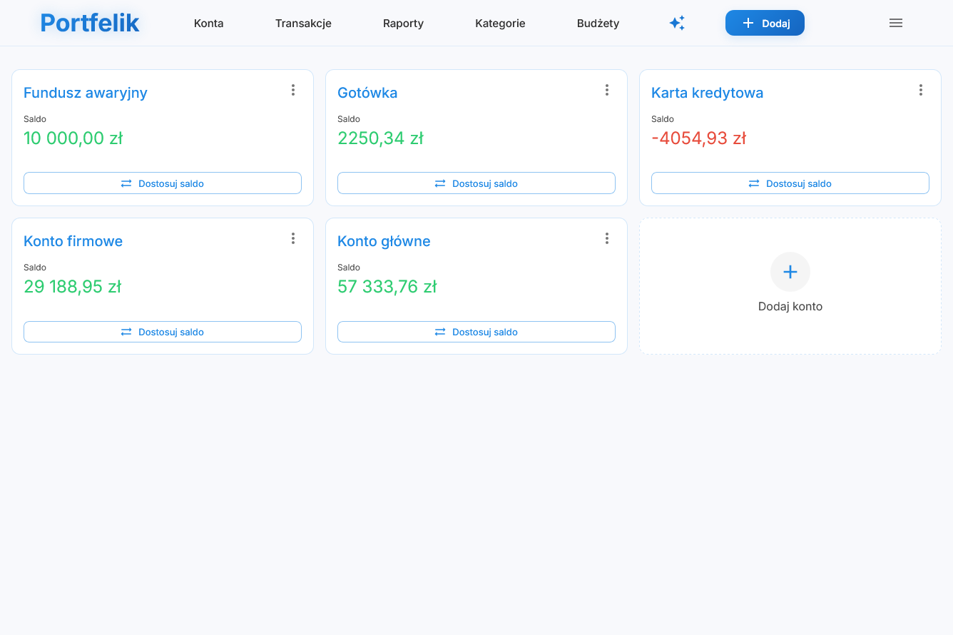Zarządzanie wieloma kontami